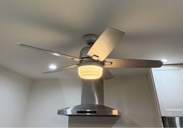 Silver ceiling fan