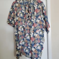 Go Barefoot Hawaiian Shirt XXL 100% Cotton