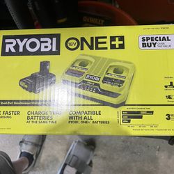 Ryobi 18 V  2x Charger And Battery