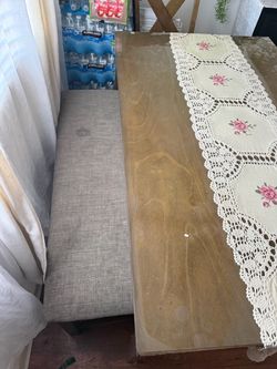 Dining table with 4 chairs +bench
