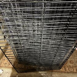 2 Large dog crates with trays