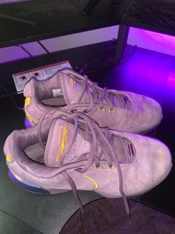 Nike LeBron Basketball Sneakers Purple Gold