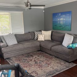 Cindy Crawford Grey Sectional 
