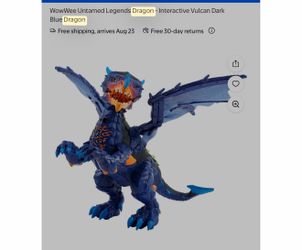 WowWee Untamed Legends Vulcan Dark Blue Dragon