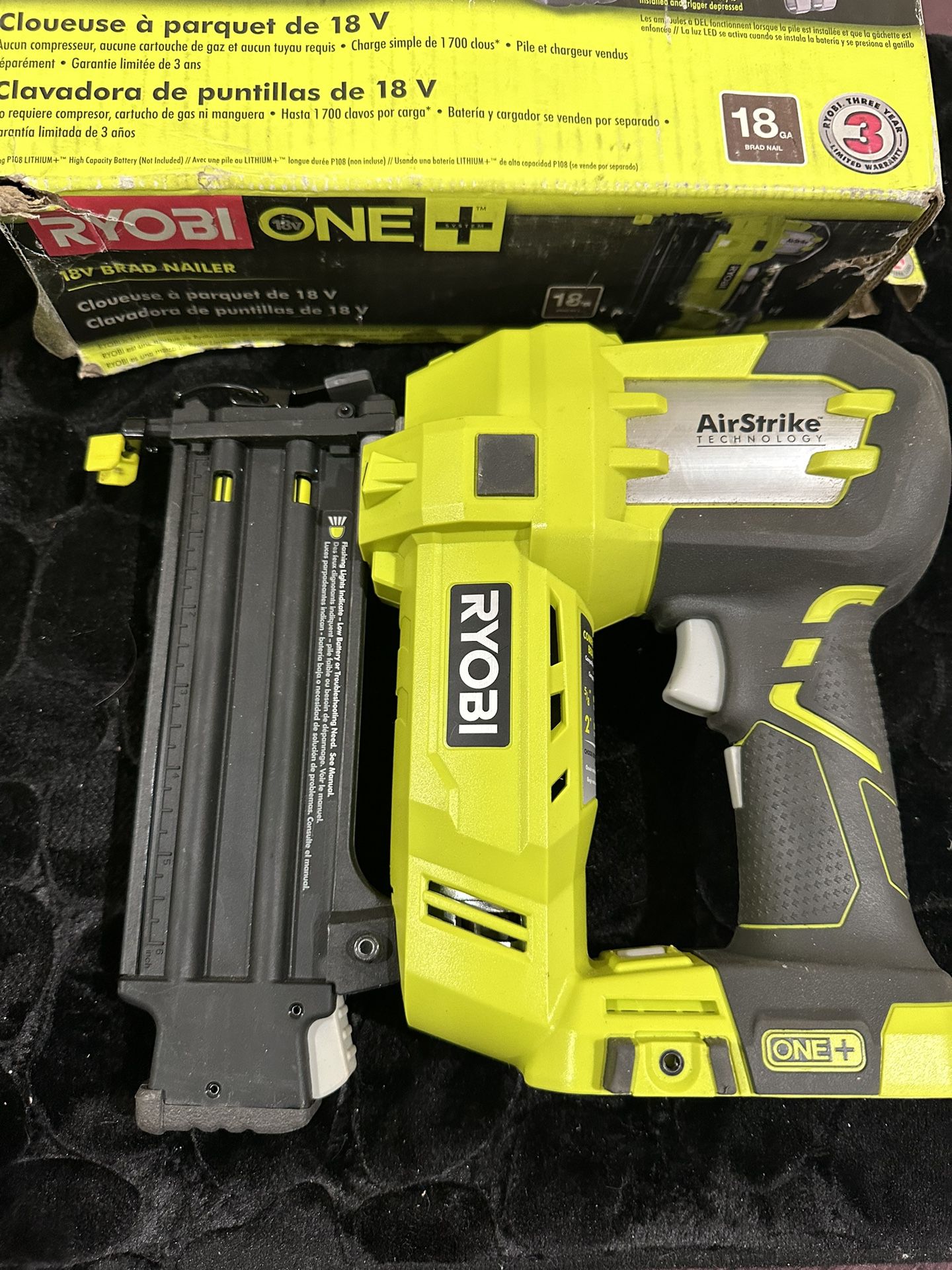 New Ryobi ONE+ 18V Cordless AirStrike 18-Gauge Brad Nailer (Tool Only) with  Sample Nails for Sale in Garden Grove, CA OfferUp