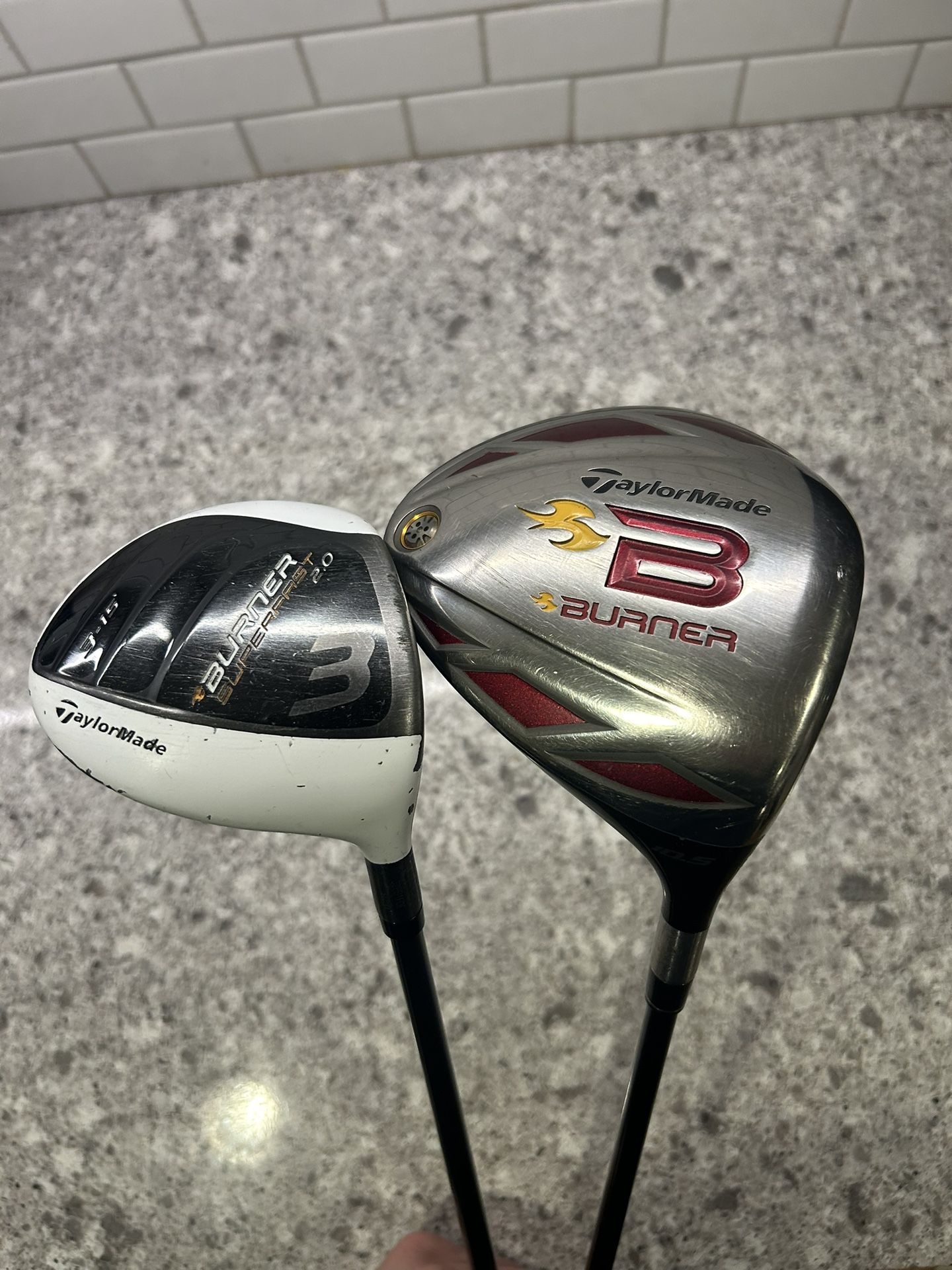 TaylorMade Woods Set - 2009 Burner Driver 10.5* & Superfast 2.0 3 Wood 15* - RH