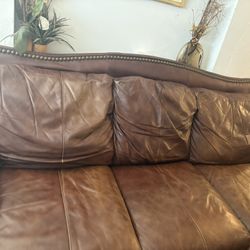 Sofá De 3 De Cuero Pesado