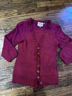 Juicy Couture Cardigan Sweater Red Top