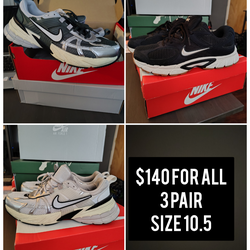 TODAY ONLY! $120 FOR ALL 3, SIZE 10.5