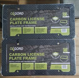 OxGord Carbon Fiber Style License Plate Frame – Universal Fit