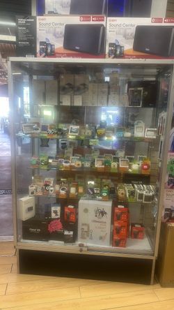 5 shelf display glass