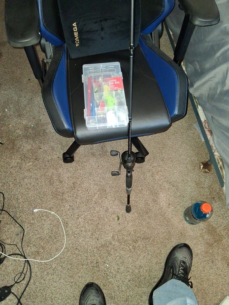 Fishing Pole And Tackle Box