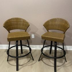 Two Barstools With Swivel