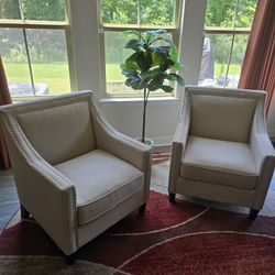 Pair of Biege Armchairs