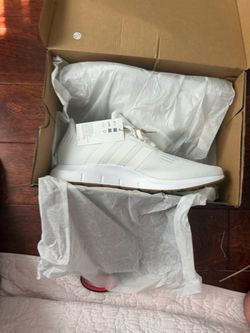 Adidas White Sneakers with Gum Sole