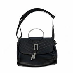 Rampage Black shoulder bag with silver hardware 