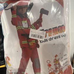 Kids Fireman Costume Role Play Set - Fireman Toys Accessories