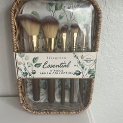 Makeup Brush Set (with Bamboo Plate)