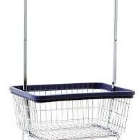 Heavy Duty Laundry Cart with Clothes Rack