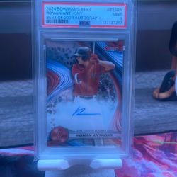 2024 Bowman’s Best Roman Anthony Autograph Psa 9