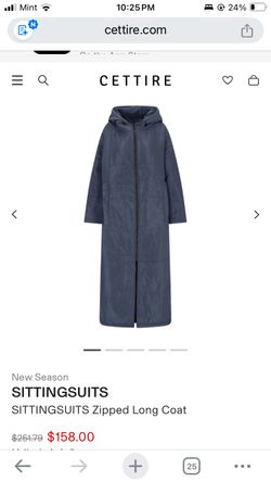 SITTINGSUITS Zipped Long Coat new