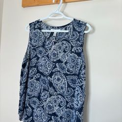 Cristina B Paisley Sleeveless Blouse