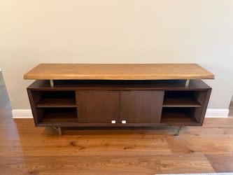 Mid-Century Modern Wooden TV Console