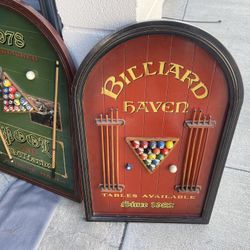 Billiard game room picture frames