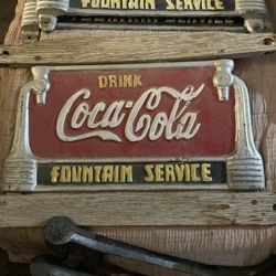 Coca Cola Rocking chairs And Bench Sides And logo