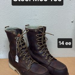 Thorogood Work Boots Sz 14 ee STEEL MOC TOE