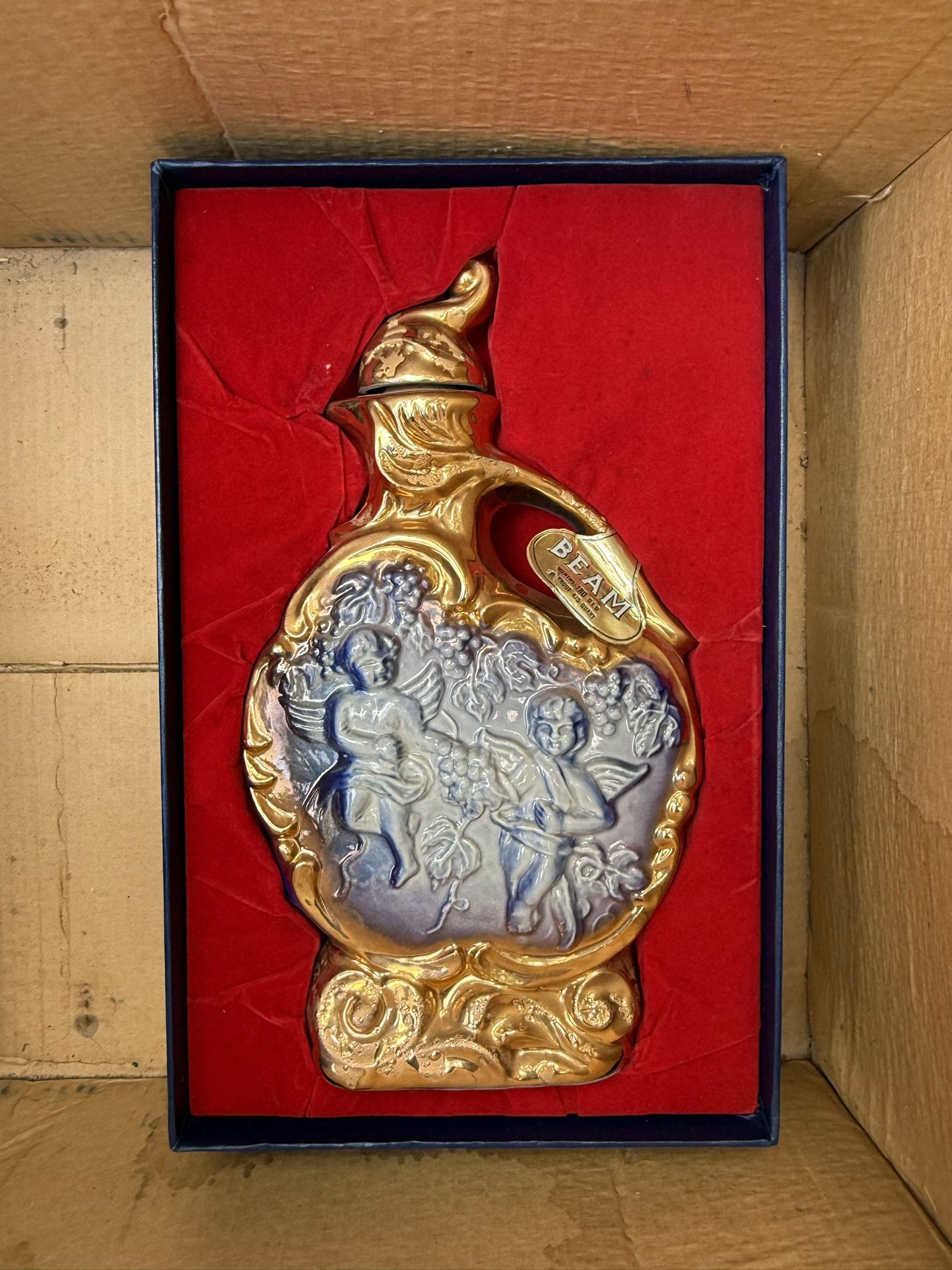 Jim Beam Angel Cherub Liquor Whiskey Decanter Bottle 1974 Regal China 180