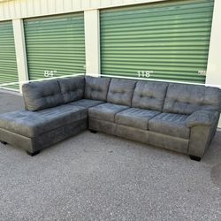Beautiful Gray Sofa Sectional Couch + Free Delivery