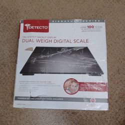 Detecto D186 Dual Weight Digital Body Bathroom Scale, Black, Up to 400 lb.