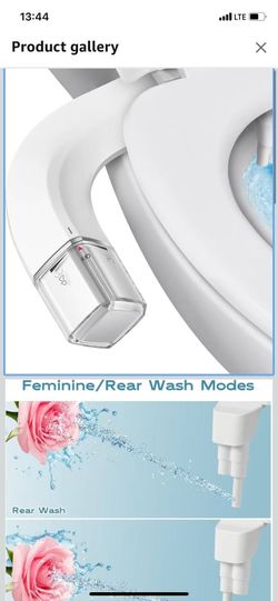 Ultra-Slim Bidet Dual Mode Bidet Attachment for Toilet, Bidet Toilet Seat Attachment with Pressure Controls(Feminine/Posterior Wash),Easy to install D