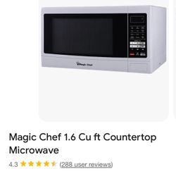 MAGIC CHEF 1.6 Cu ft counter top microwave 