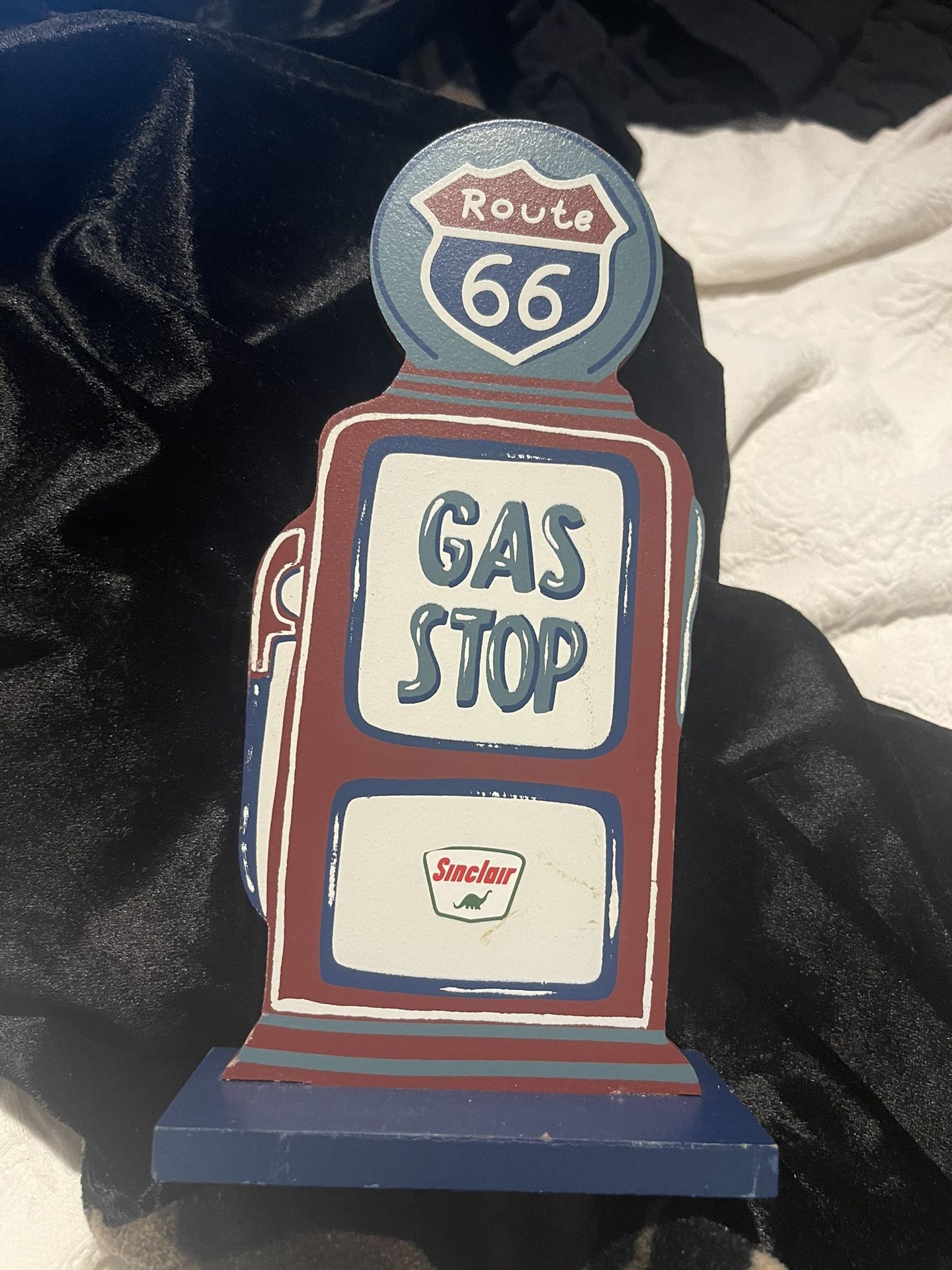 Wood Route 66 Sinclair Gas Stop Sign