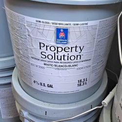 White Semigloss Interior Paint New 5 Gallons . Each Bucket $100