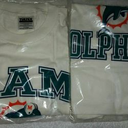 Miami Dolphins T shirts (2)
