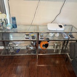 Glass Table Console For Sale