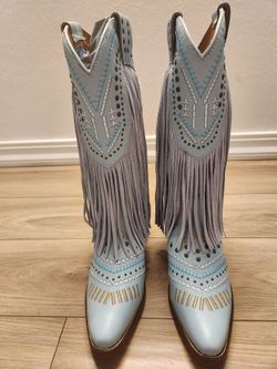 Dingo Gypsy Studded Fringe Cowgirl Boots Size 8
