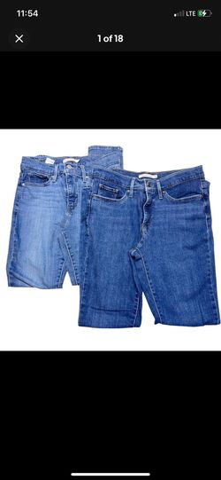 Levi's 311 Shaping Skinny Jeans Lot of 2 Womens 29x28 Blue Slim Stretch Denim