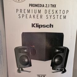 Klipsch ProMedia 2.1 THX Computer Speakers; Two-Way Satellites' 3" Midbass Drivers and 6.5" Subwoofer