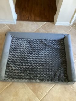 Gray Plush Pet Bed