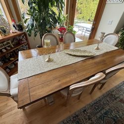 Dining Set Hardwood 6 French Style Chairs  