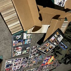 A great hand of sports cards