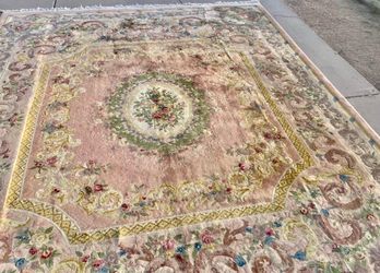 Gorgeous Vintage Antique 12’ x 15’ French Napoleon the Third Savonnerie Style Wool Rug