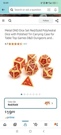 suburban sphinx metal dice set