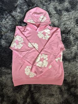 Pink Denim Tear Hoodie