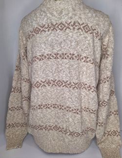 RARE Lord Jeff Crew Neck Sweater with Distinctive Fair Isle Pattern 1980s