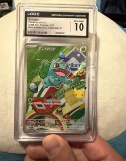 Pokémon TCG Bulbasaur 037 Promo - CGC Graded 10 First Partner Illustration 30th Anniversary